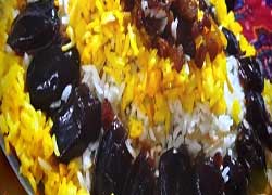 خرما پلوی غذایی ایرانی شهر اهواز